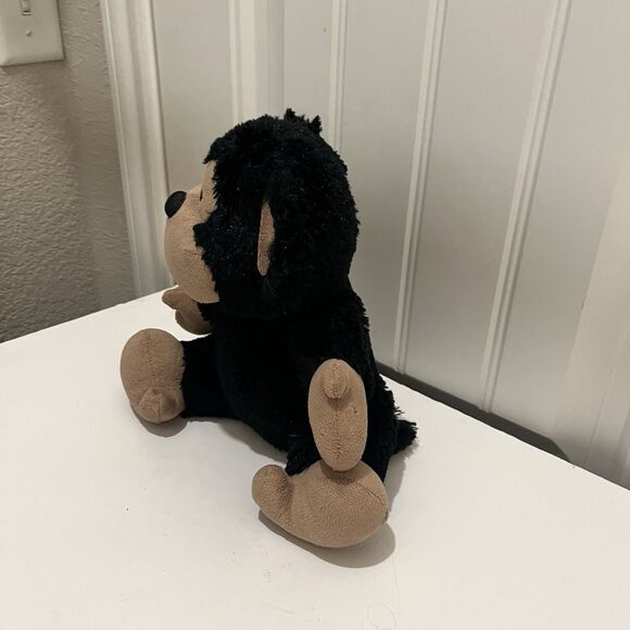 Anico International Monkey Plush Stuffed Animal Head Sideways Black Brown 9" - Picture 5 of 9